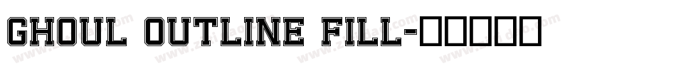 Ghoul Outline Fill字体转换